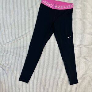 Nike Leggings with Pink and Black Design